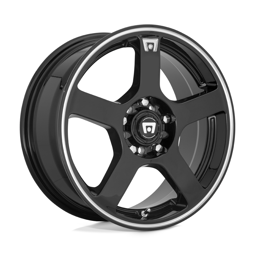 Motegi MR116 FS5 16x7 5x108 / 5x114.3 - Gloss Black w/ Machined Flange