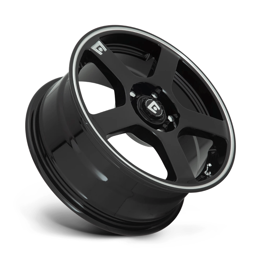 Motegi MR116 FS5 16x7 5x108 / 5x114.3 - Gloss Black w/ Machined Flange