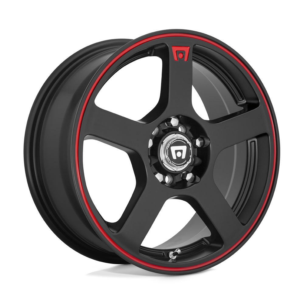 Motegi MR116 FS5 18x8 5x108 / 5x114.3 - Matte Black w/ Red Stripe