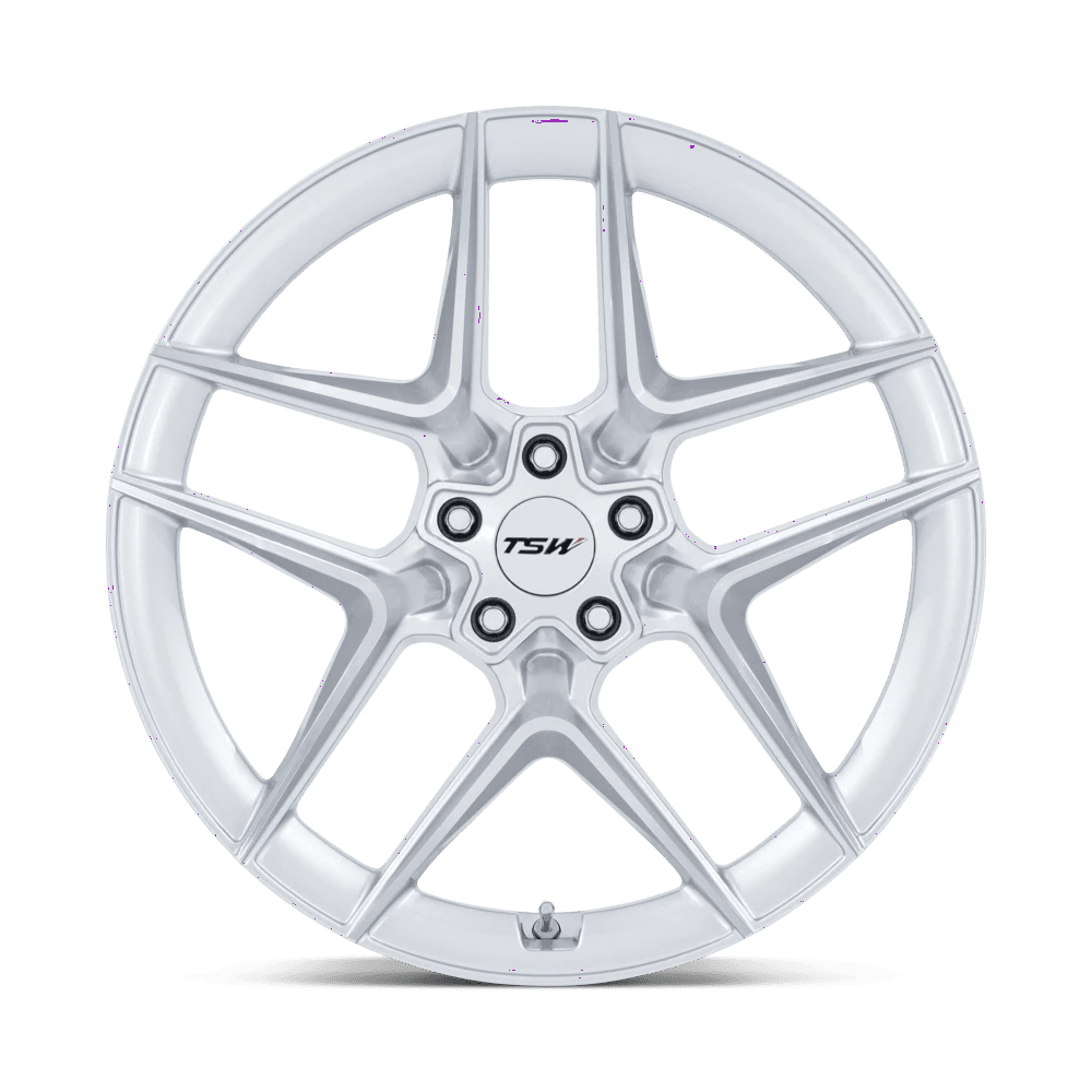 TSW TW008 Slipstream 19x9.5 5x114.3 - Gloss Silver w/ Machined Face