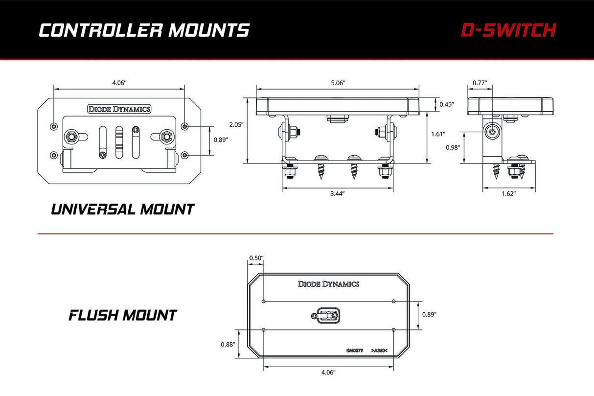 D-Switch Hub Mounting Kit for 2016-2023 Toyota Tacoma