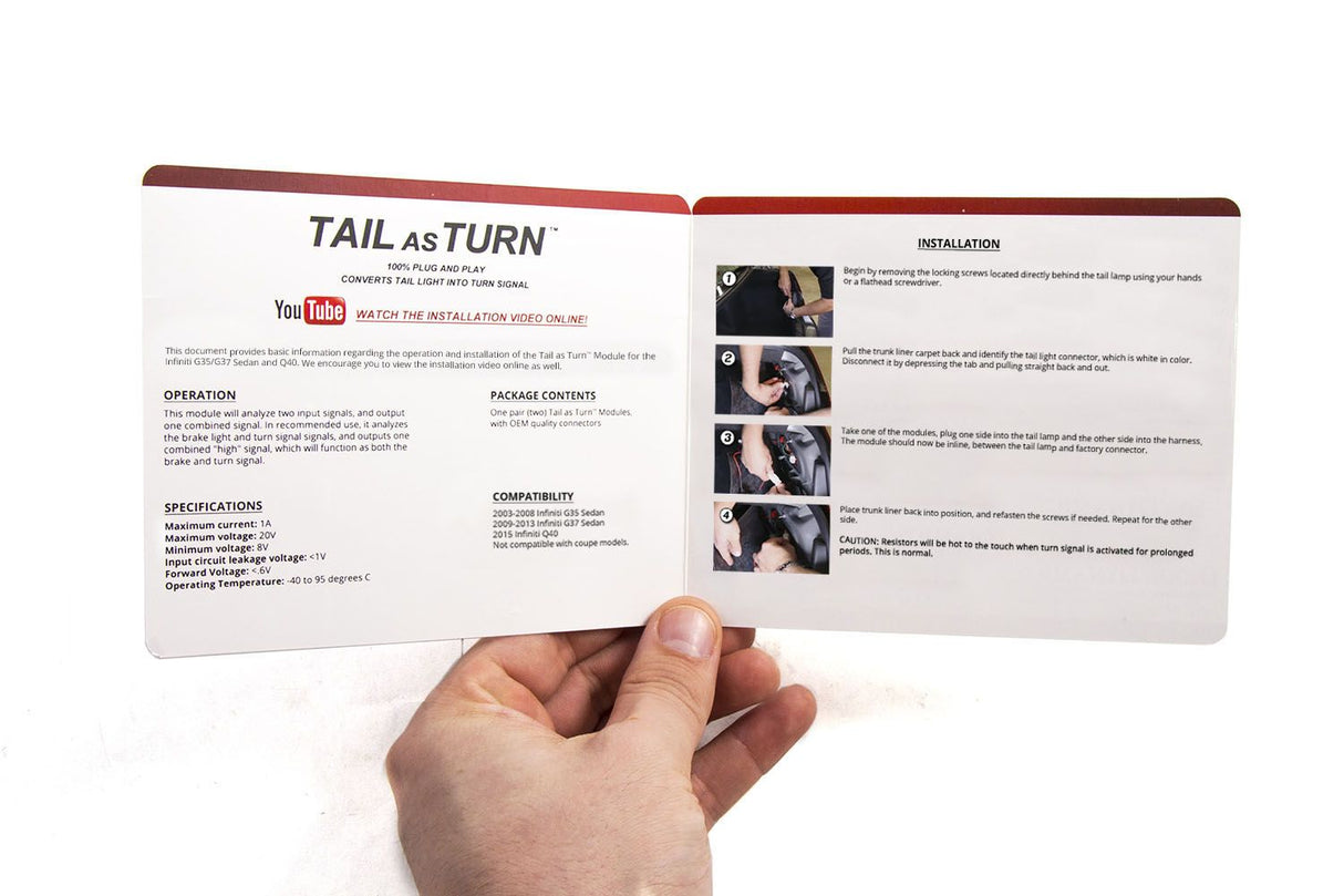 Module de clignotant arrière Infiniti Q40 2015 (USDM)