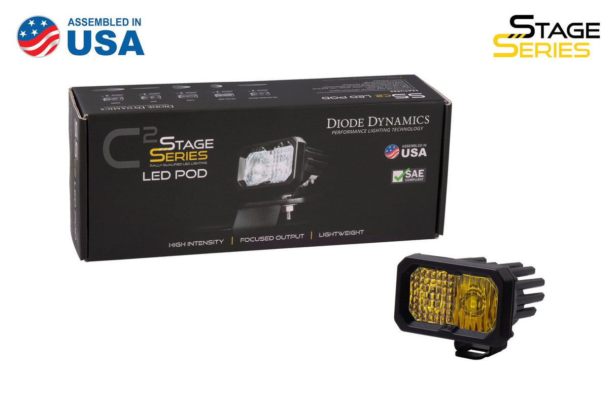C2 1.0 SAE Yellow Sport Standard LED Pod (one)