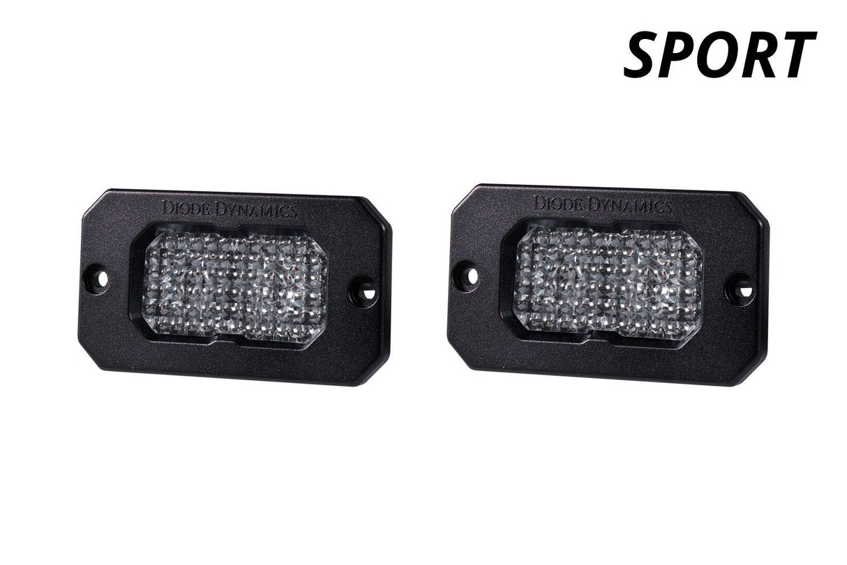 C2 1.0 SAE White Sport Flush Mount LED Pod (pair)