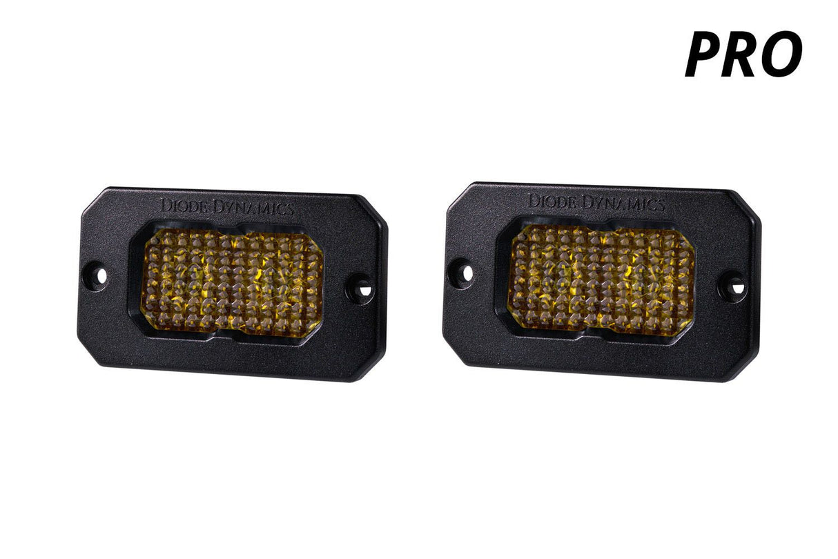 C2 1.0 SAE Yellow Pro Flush Mount LED Pod (pair)