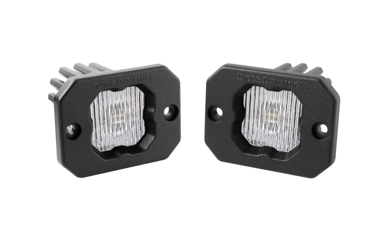 SSC1 White SAE Fog Flush Mount LED Pod (pair)