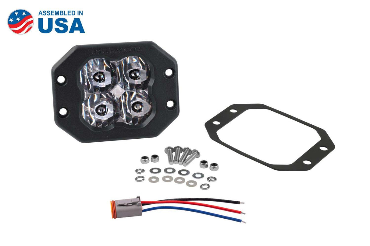 SS3 SAE/DOT White Pro Flush Mount LED Pod (one)