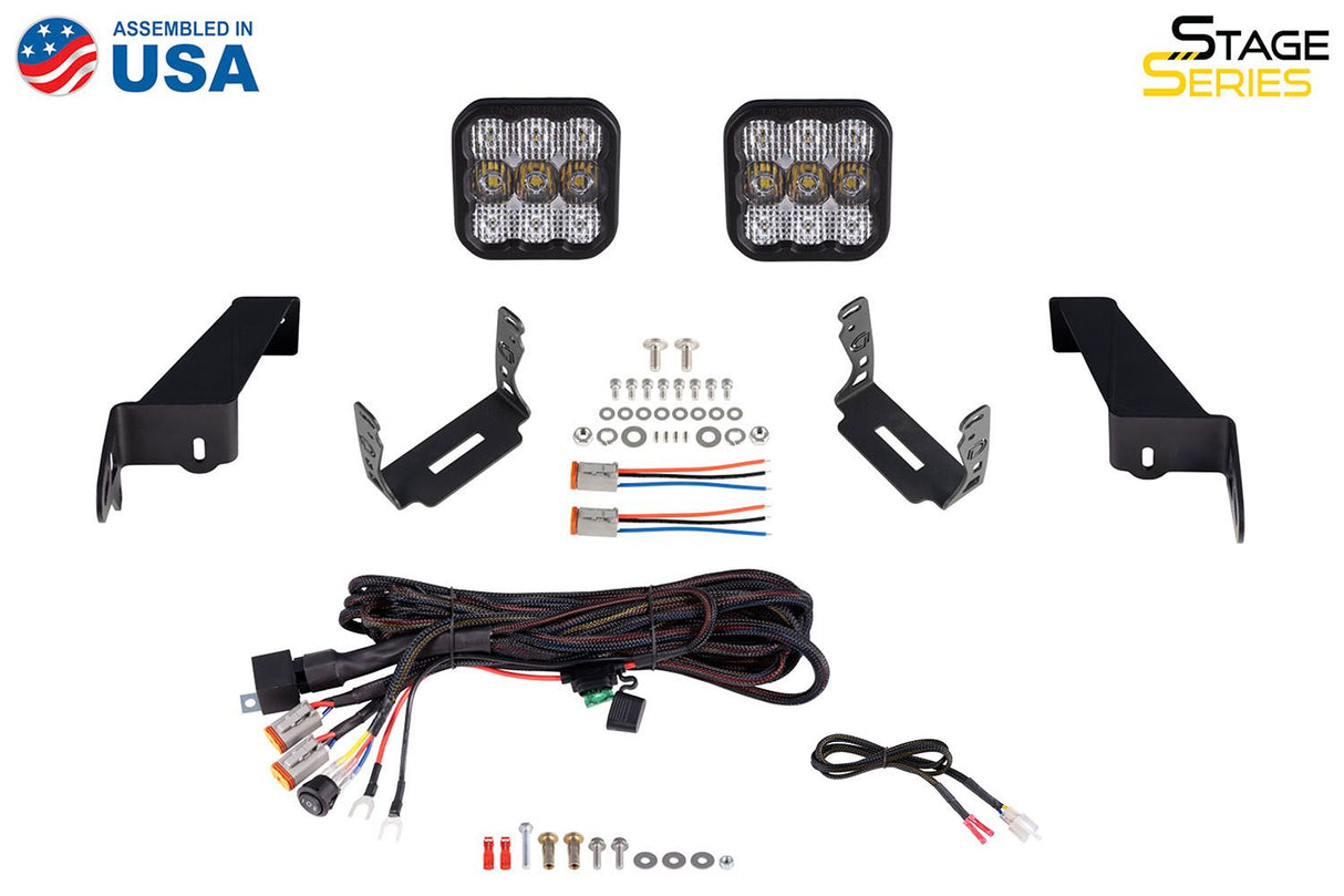 SS5 Bumper LED Pod Light Kit for 2020-2025 Jeep Gladiator