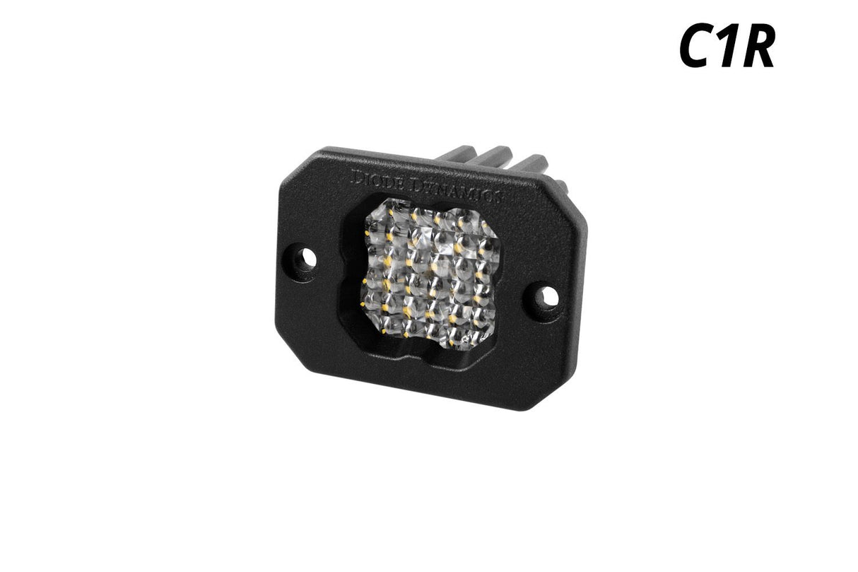 Stage Series C1R White Flood Flush Mount LED Pod (one)