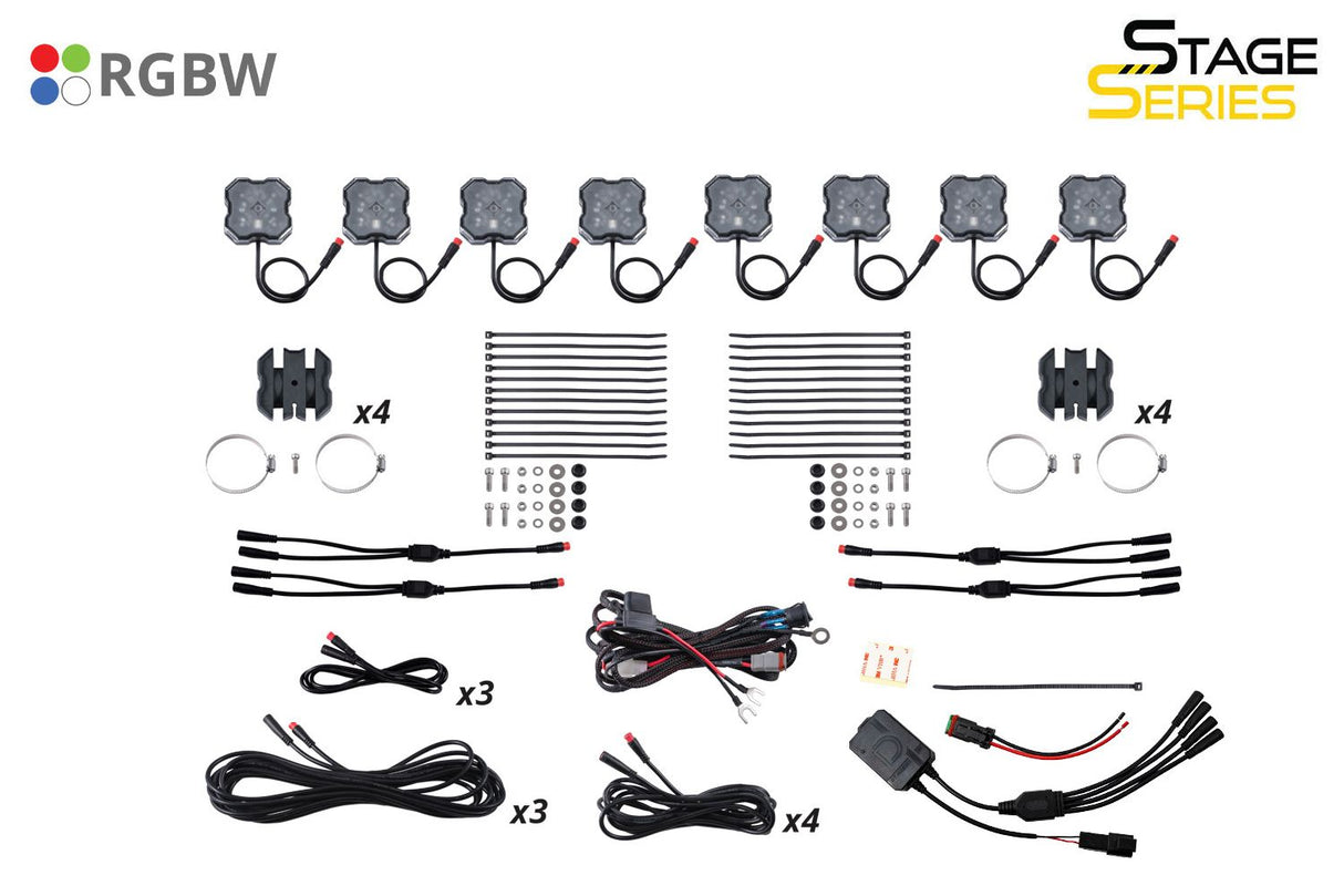 Stage Series Universal Rock Light SXS Installer Kit (8-pack)