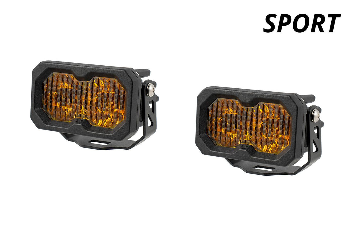 Stage Series C2 2" Sae/Dot Jaune Pod Led encastré (paire)