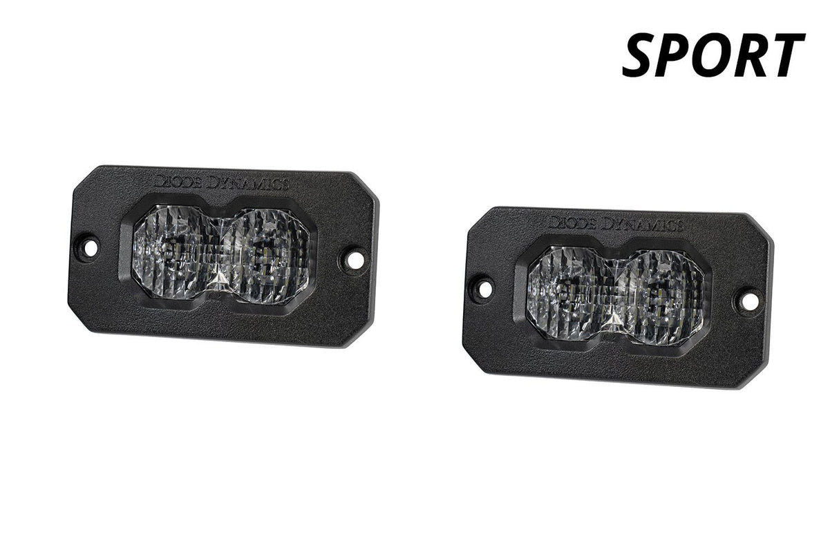 C2 2.0 White Sport Flush Mount LED Pod (pair)