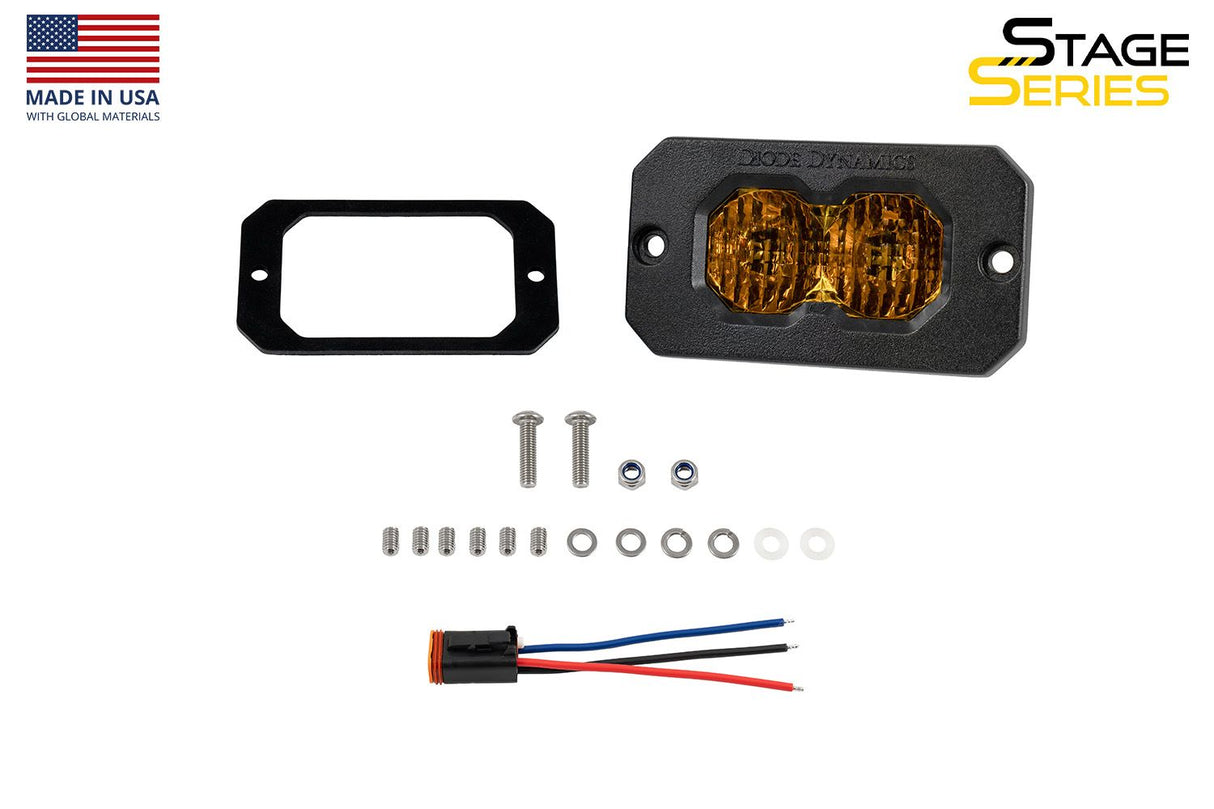 Stage Series C2 2" Sae/Dot Jaune Pod Led encastré (paire)