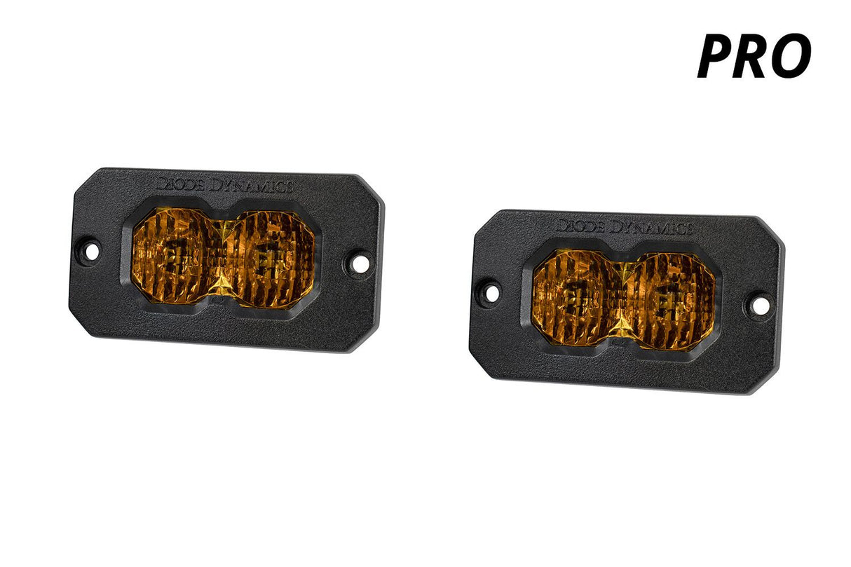 C2 2.0 Yellow Pro Flush Mount LED Pod (pair)