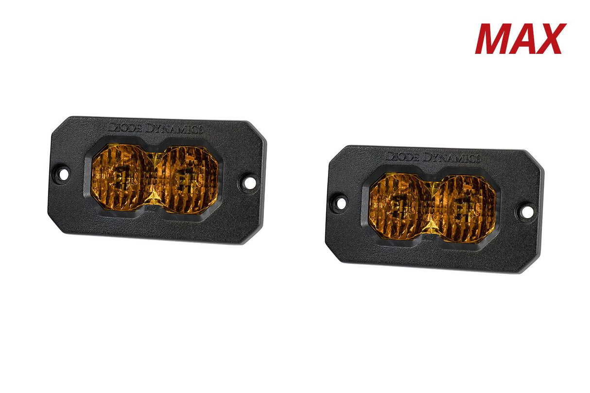 C2 2.0 Yellow Max Flush Mount LED Pod (pair)