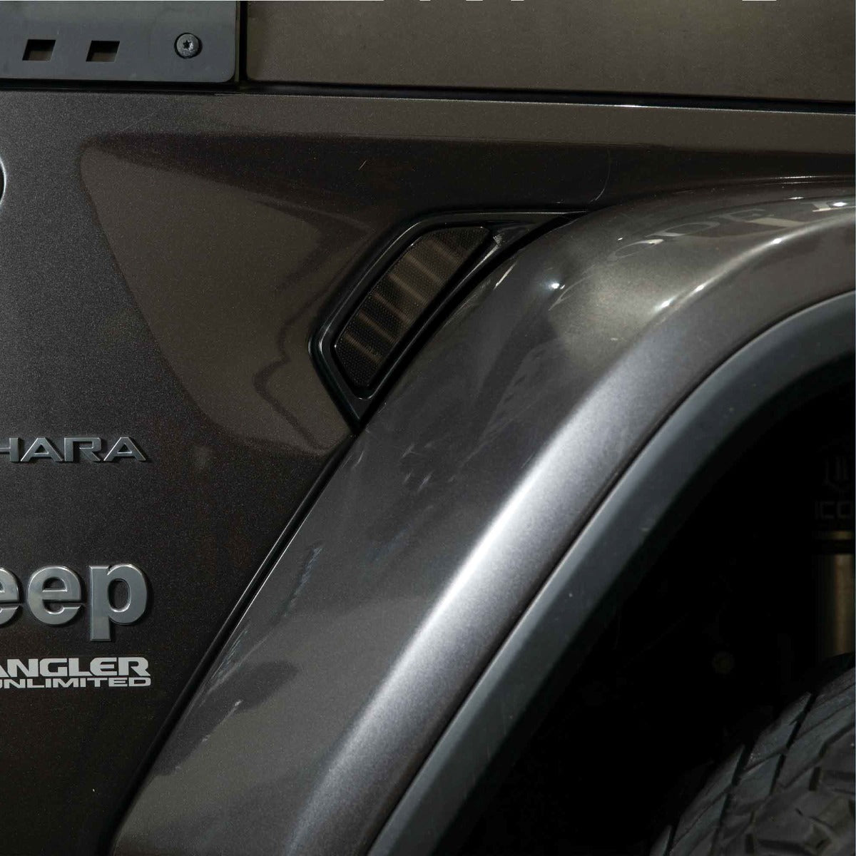 Feux de garde-boue LED Jeep JL Wrangler 2018-2023 (paire), fumés