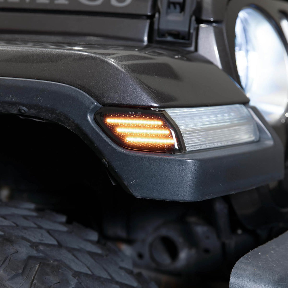 Marqueurs latéraux LED Jeep JL Wrangler 2018-2024 (paire), transparents