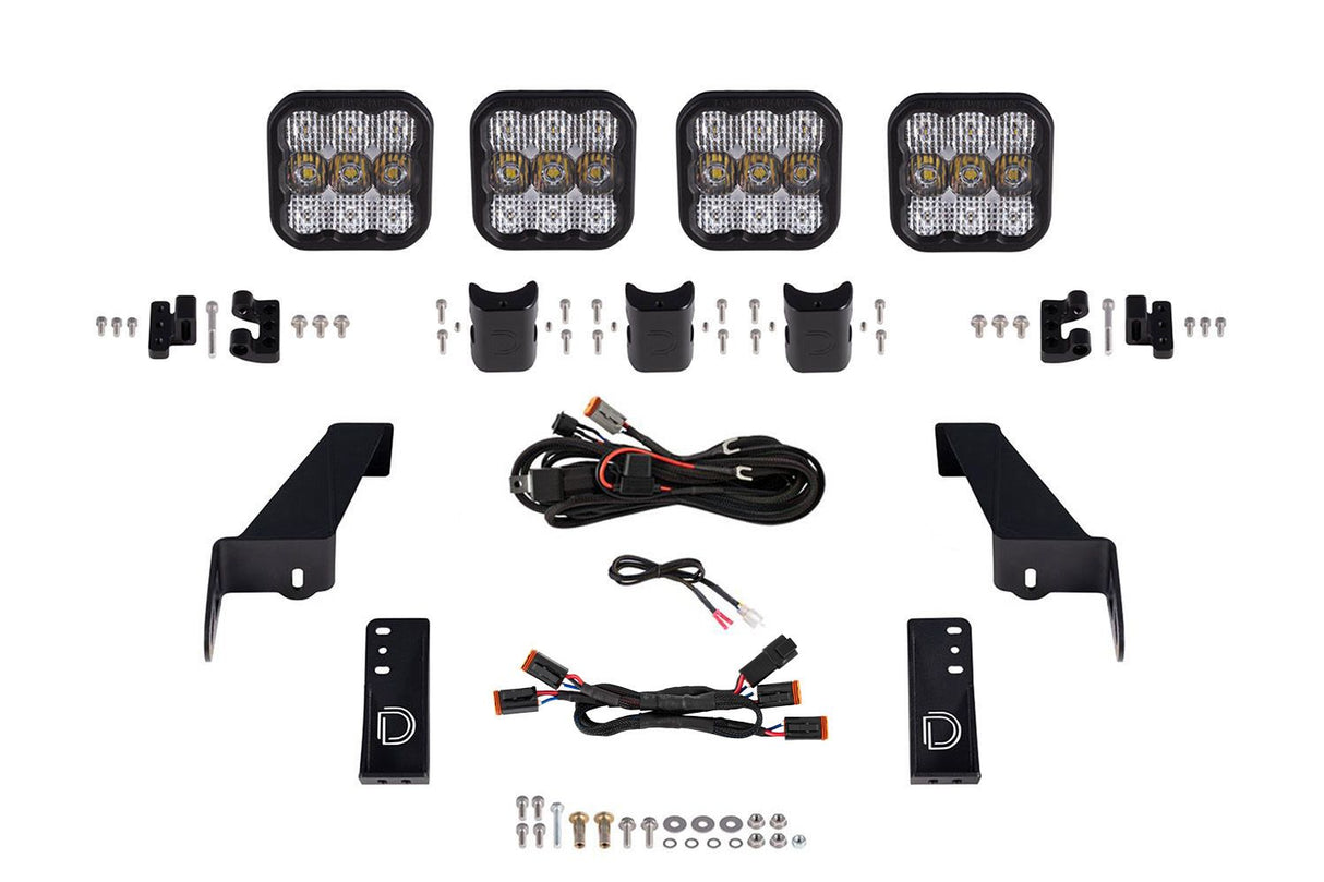 SS5 Grille CrossLink Lightbar Kit for 2020-2025 Jeep Gladiator