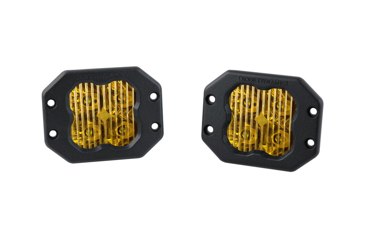 SS3 SAE Yellow Pro Flush Mount LED Pod (pair)
