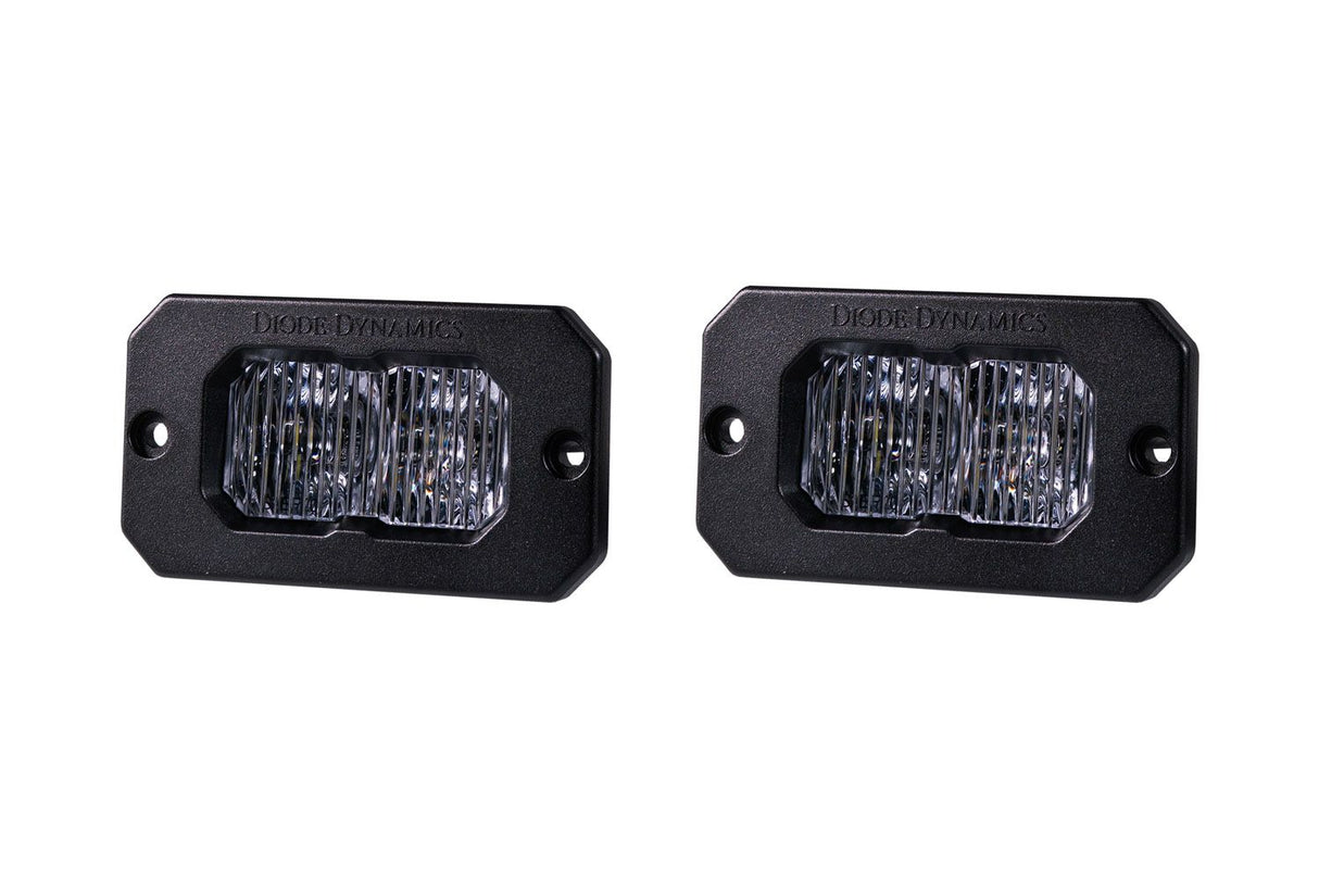 C2 1.0 SAE White Sport Flush Mount LED Pod (pair)