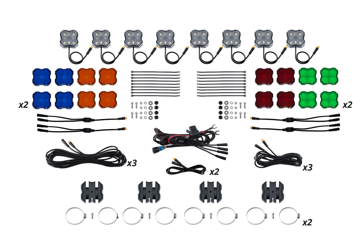 Stage Series Universal Rock Light SXS Installer Kit (8-pack)