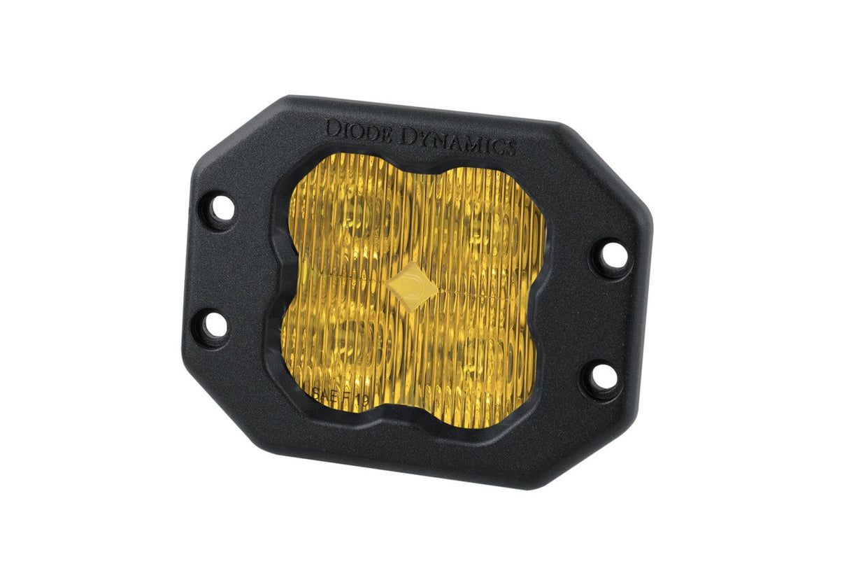 SS3 SAE Yellow Pro Flush Mount LED Pod (one)
