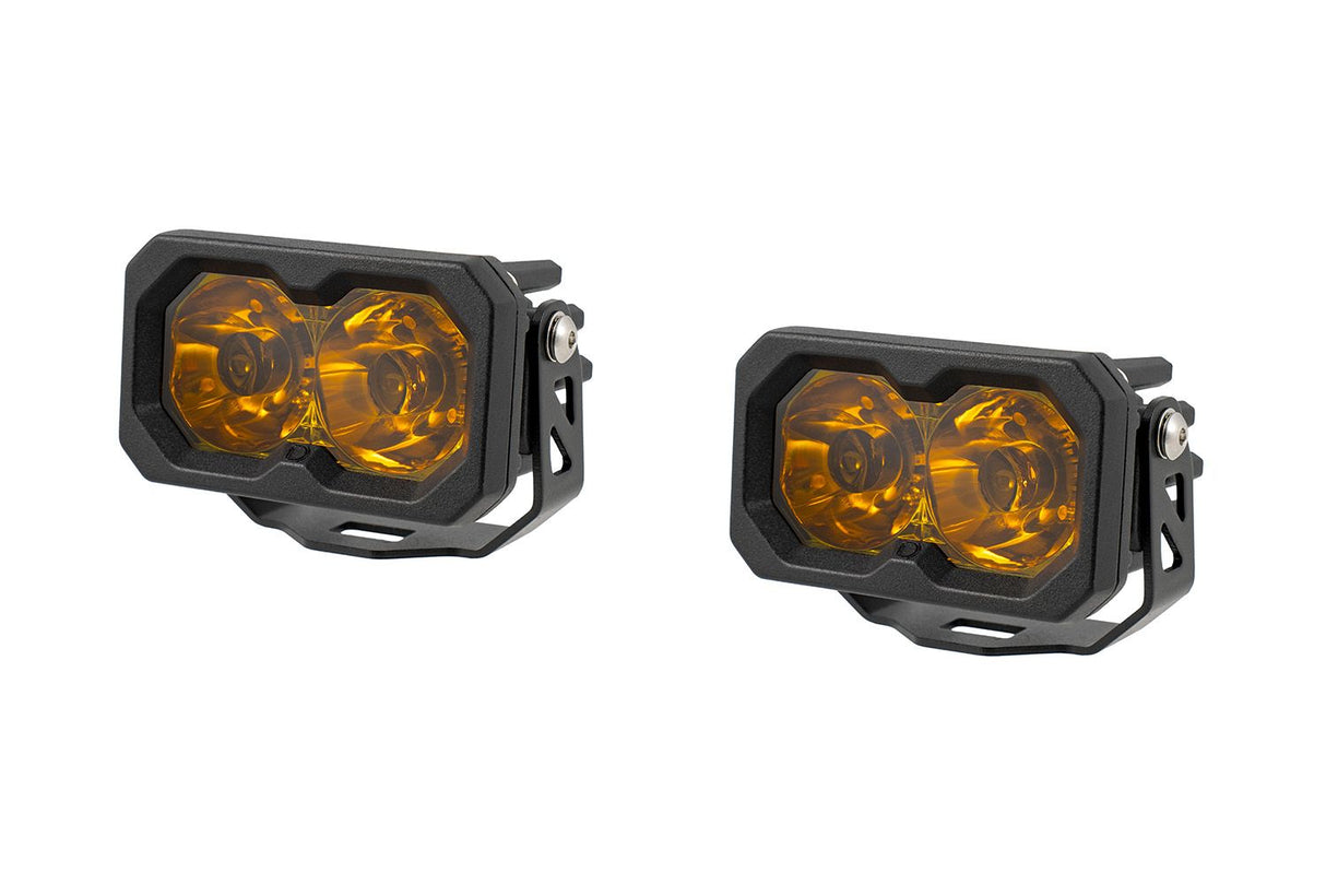 Stage Series C2 2" Sae/Dot Jaune Pod Led encastré (paire)