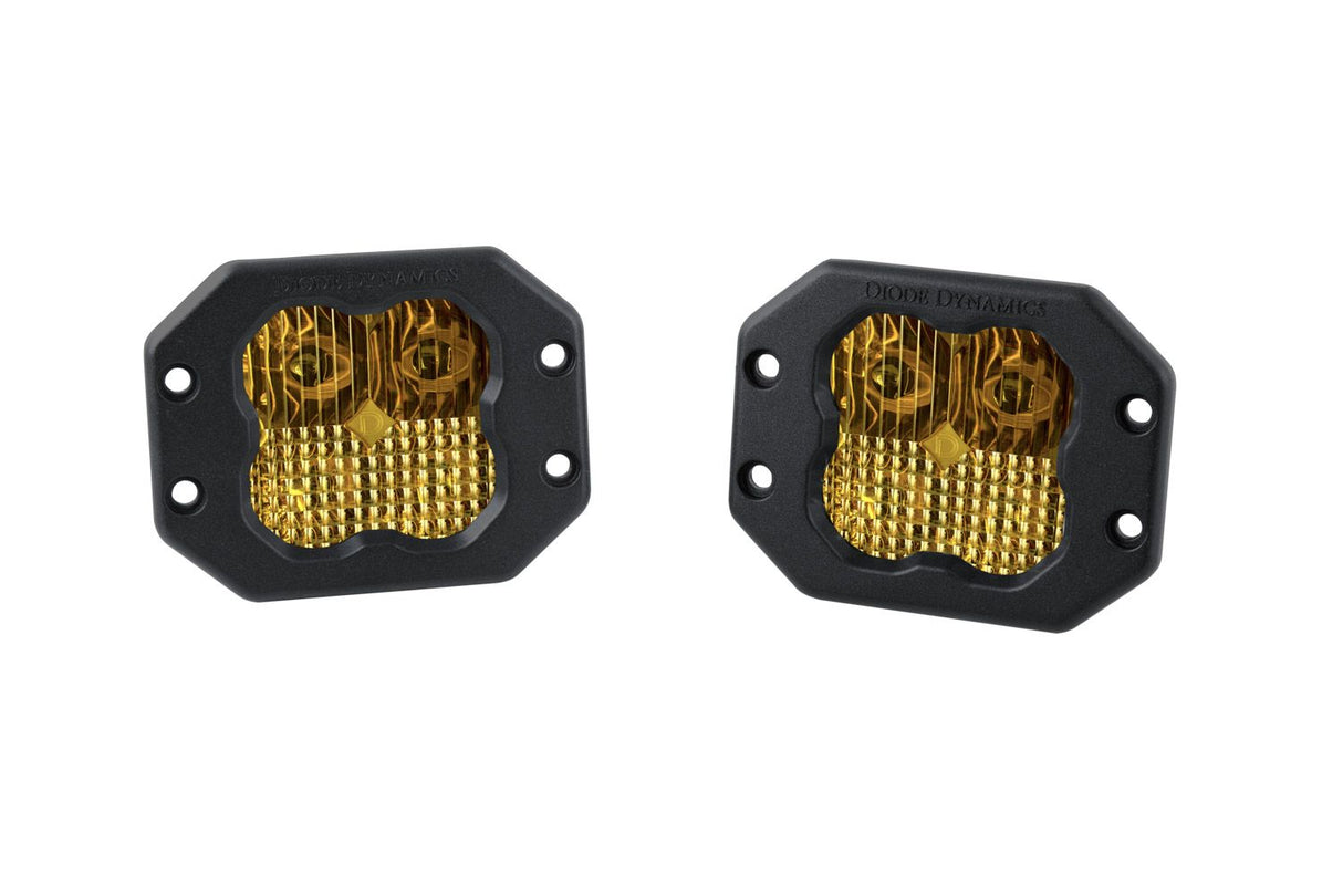 SS3 SAE Yellow Pro Flush Mount LED Pod (pair)
