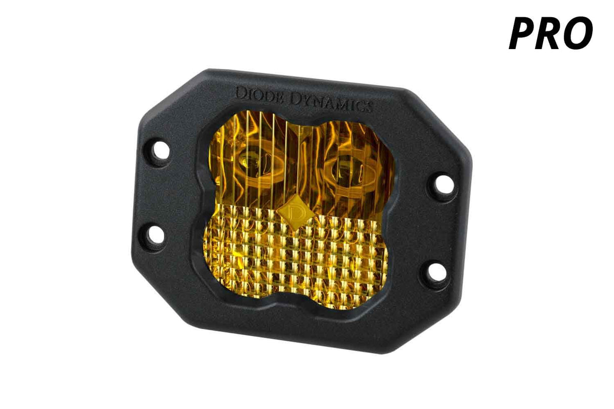 SS3 SAE Yellow Pro Flush Mount LED Pod (one)