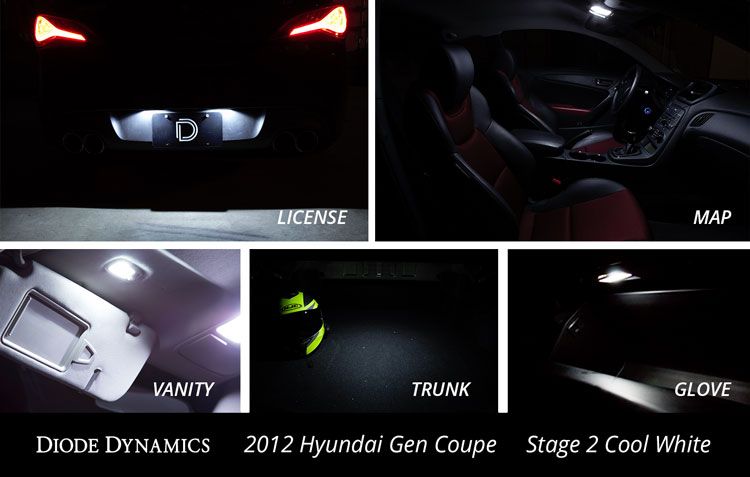 Interior LED Conversion Kit for 2010-2016 Hyundai Genesis Coupe