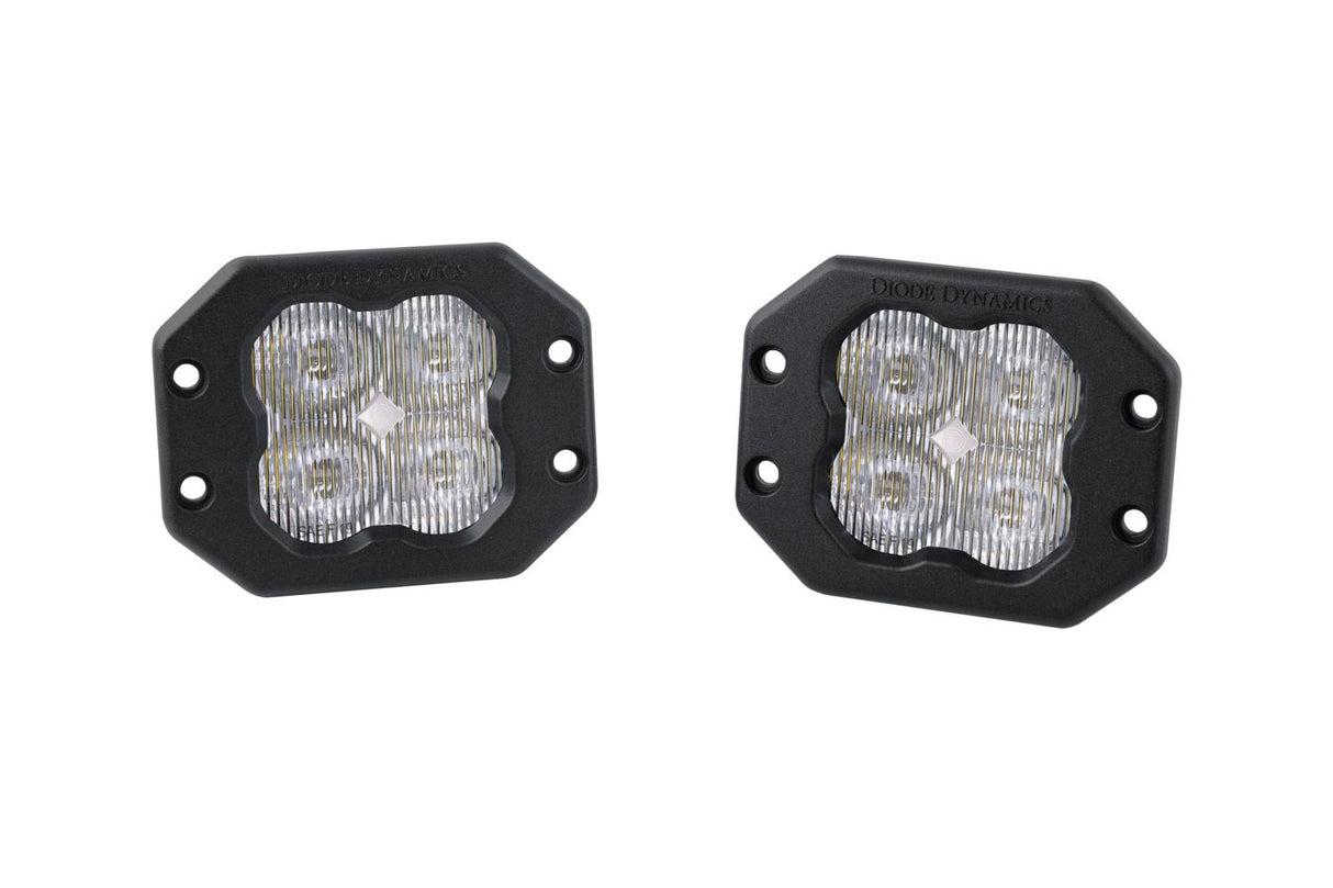 SS3 SAE/DOT White Pro Flush Mount LED Pod (pair)