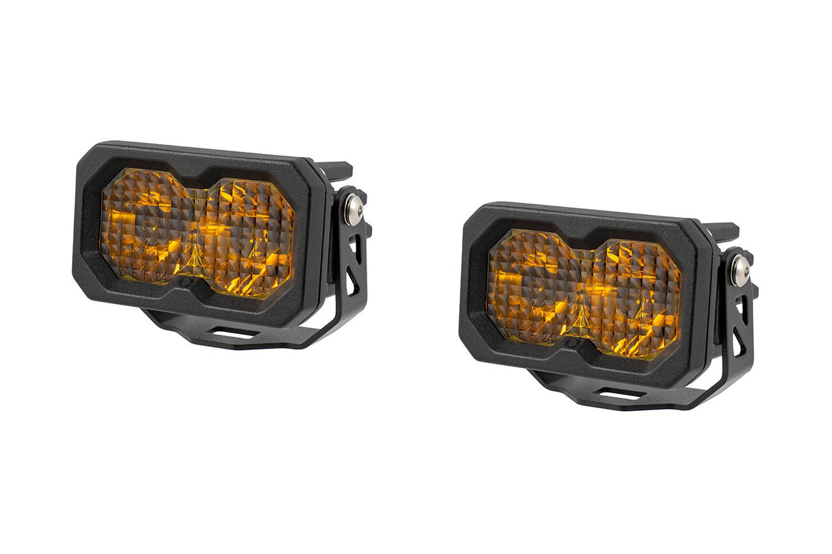 Stage Series C2 2" Sae/Dot Jaune Pod Led encastré (paire)