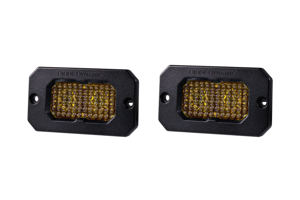 C2 1.0 SAE Yellow Pro Flush Mount LED Pod (pair)