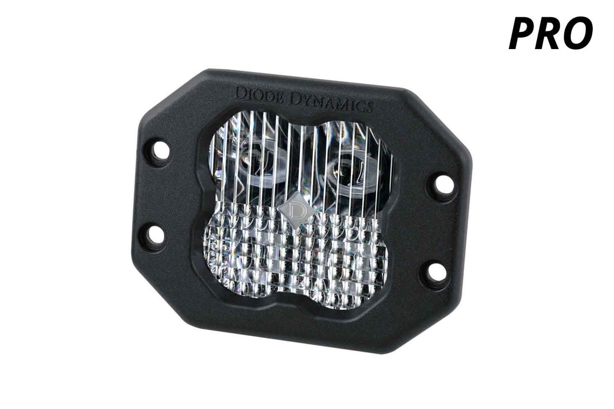 SS3 SAE/DOT White Pro Flush Mount LED Pod (one)