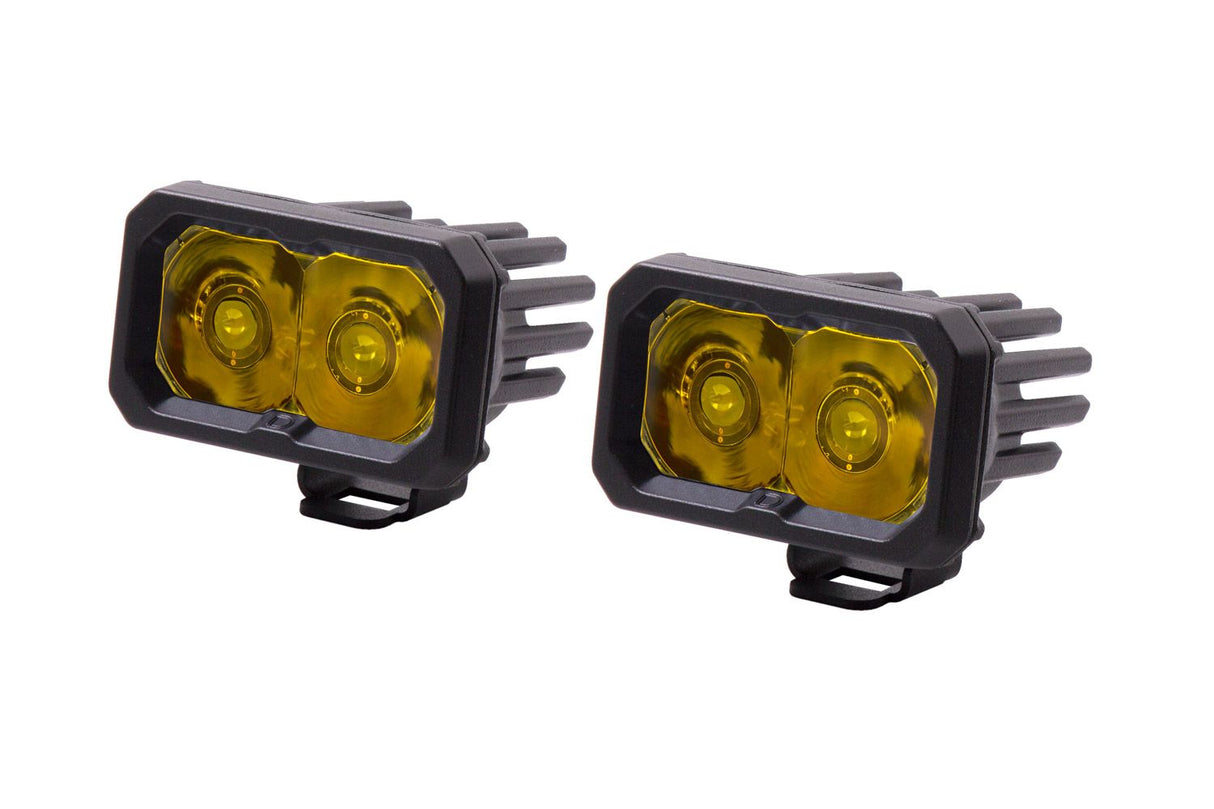 C2 1.0 SAE Yellow Sport Standard LED Pod (pair)