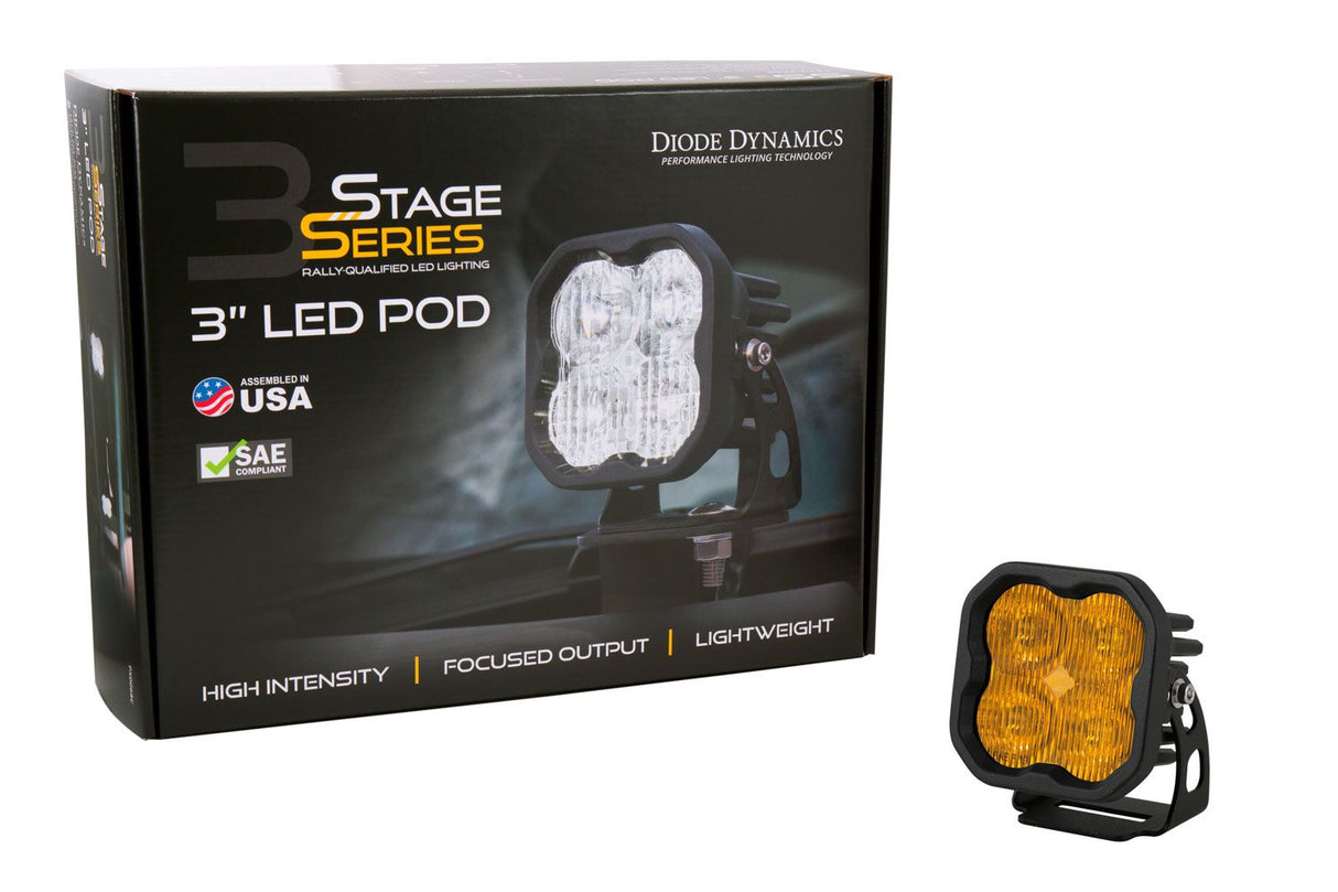 SS3 SAE Yellow Max LED Pod (one)
