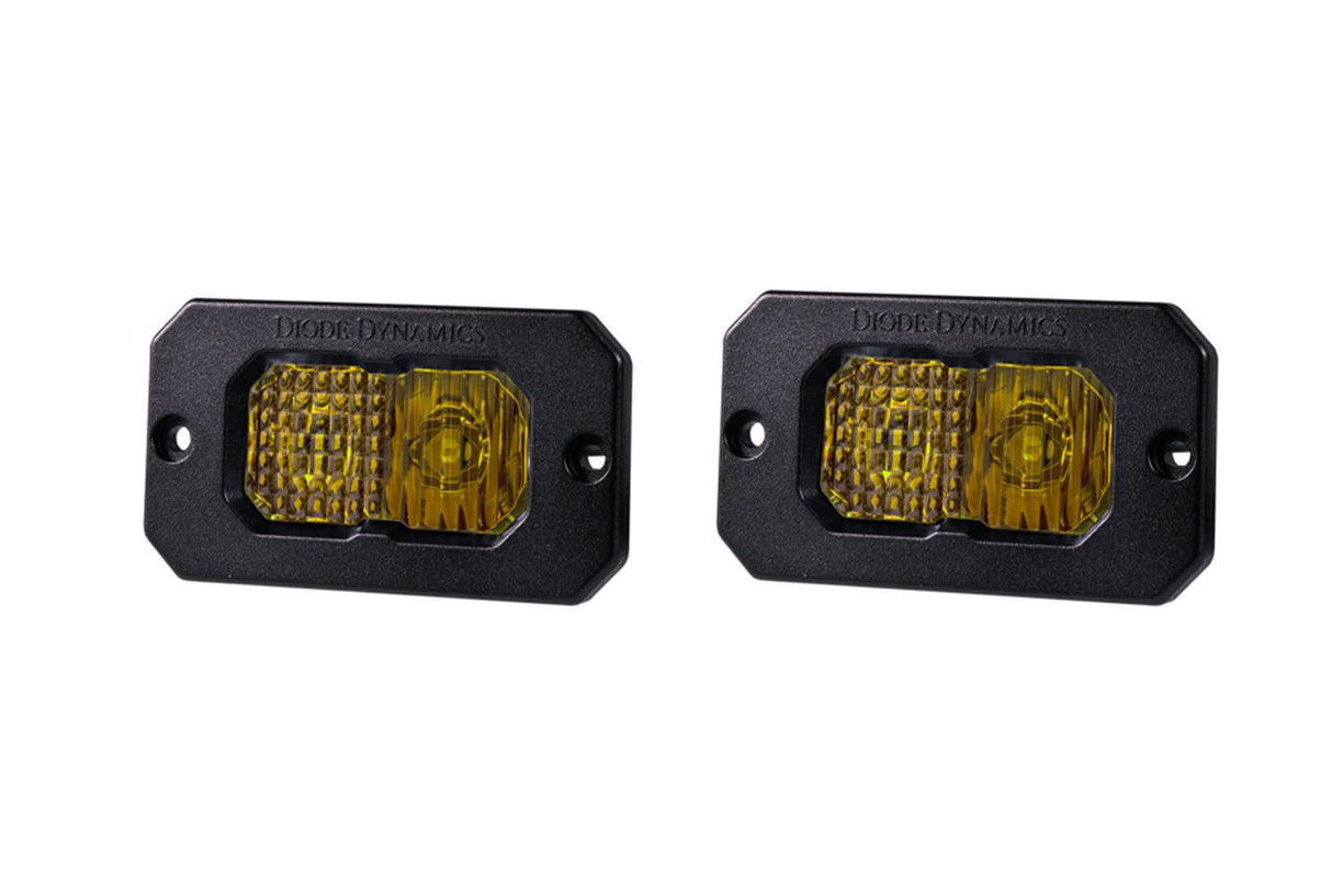 C2 1.0 SAE Yellow Pro Flush Mount LED Pod (pair)
