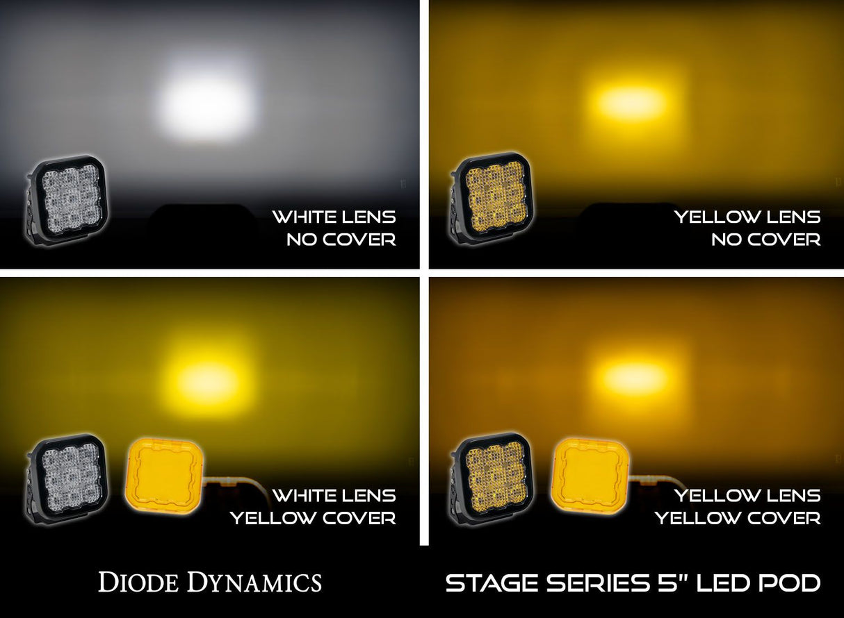 SS5 LED Pod Cover, Yellow (one)