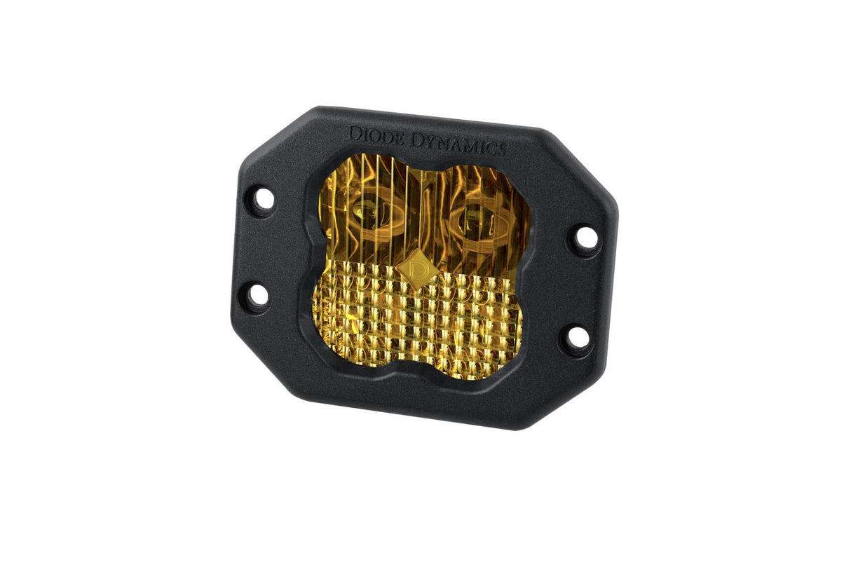 SS3 SAE Yellow Sport Flush Mount LED Pod (one)