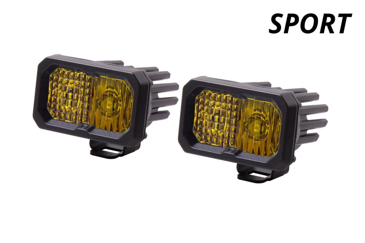C2 1.0 SAE Yellow Sport Standard LED Pod (pair)