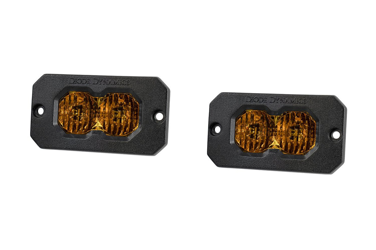 C2 2.0 Yellow Pro Flush Mount LED Pod (pair)