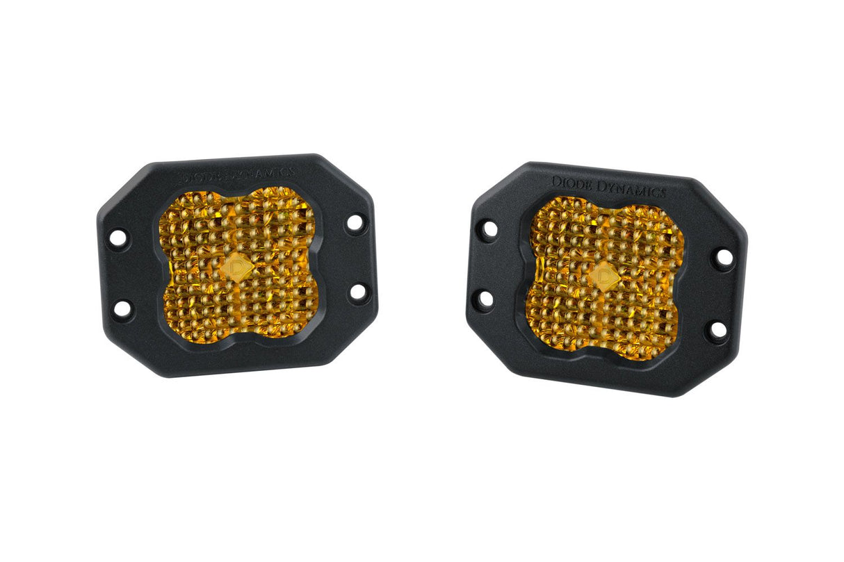 SS3 SAE Yellow Pro Flush Mount LED Pod (pair)