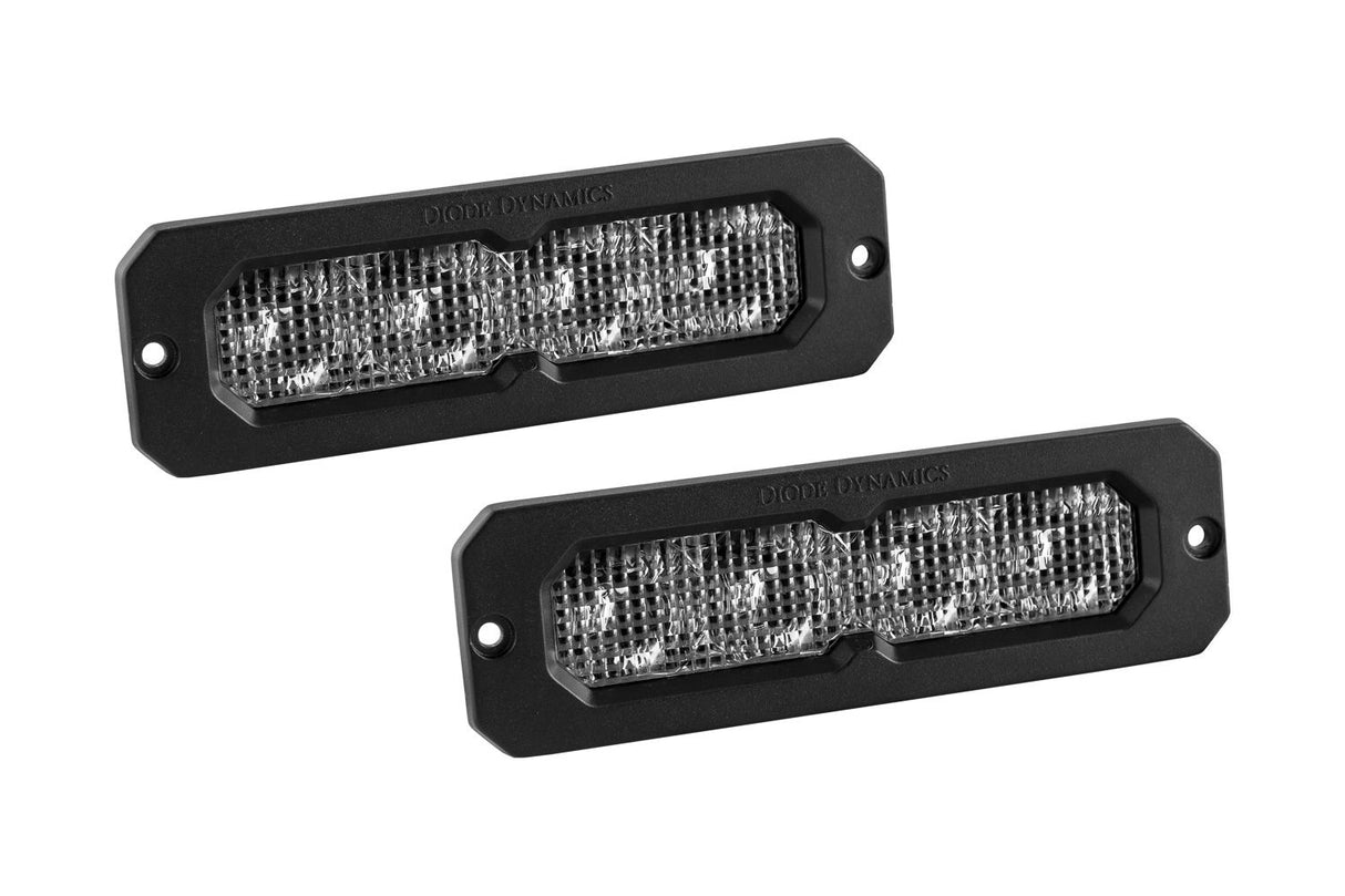 SS6 White Flush Mount LED Light Bar (pair)
