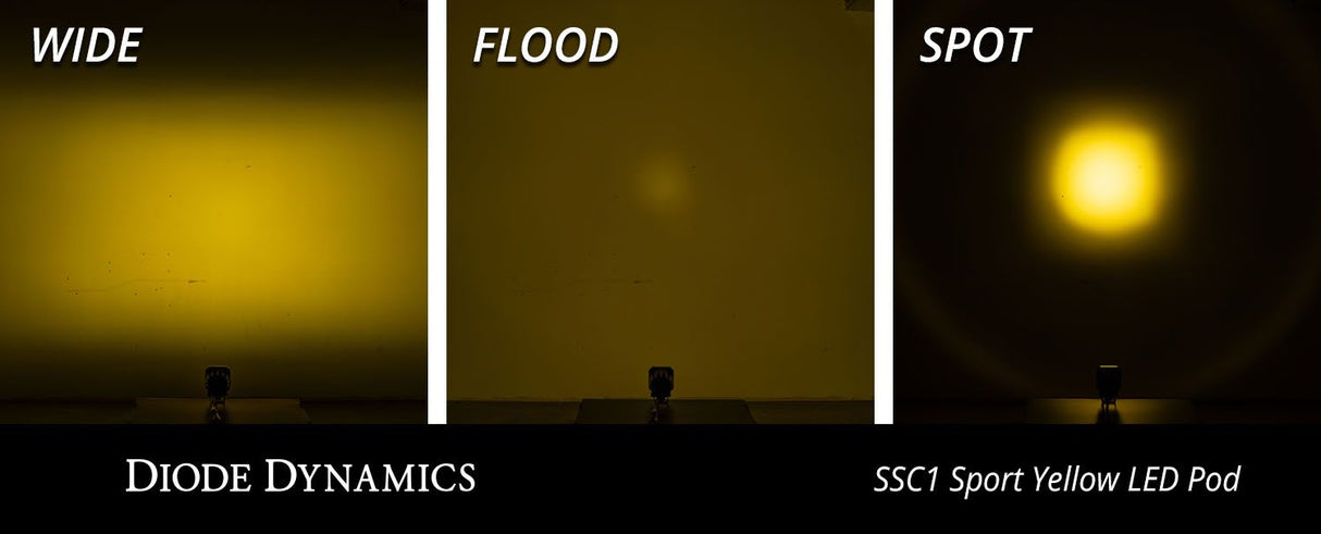 SSC1 Yellow Pro Standard LED Pod (pair)