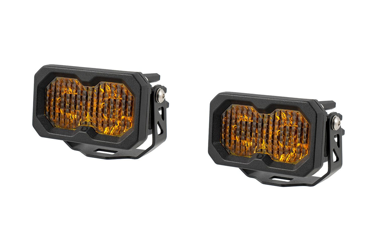 Stage Series C2 2" Sae/Dot Jaune Pod Led encastré (paire)