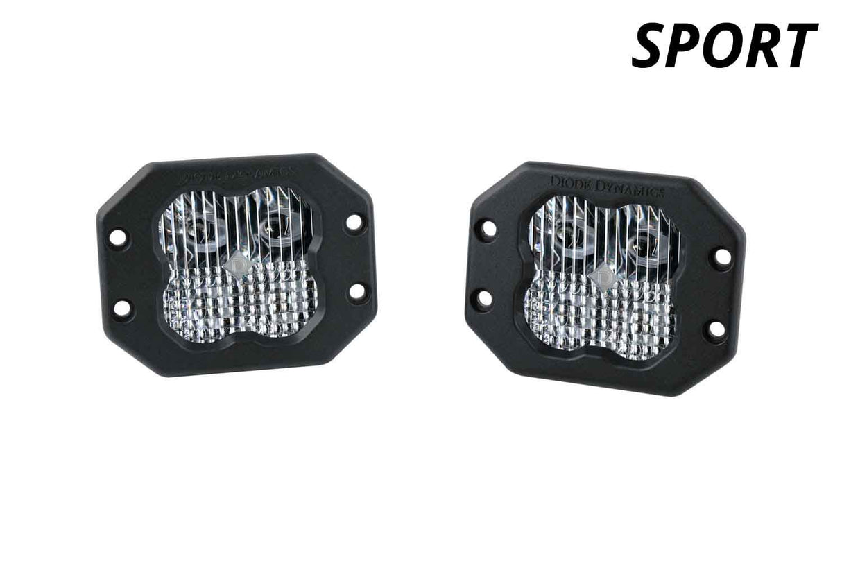 SS3 SAE/DOT White Sport Flush Mount LED Pod (pair)