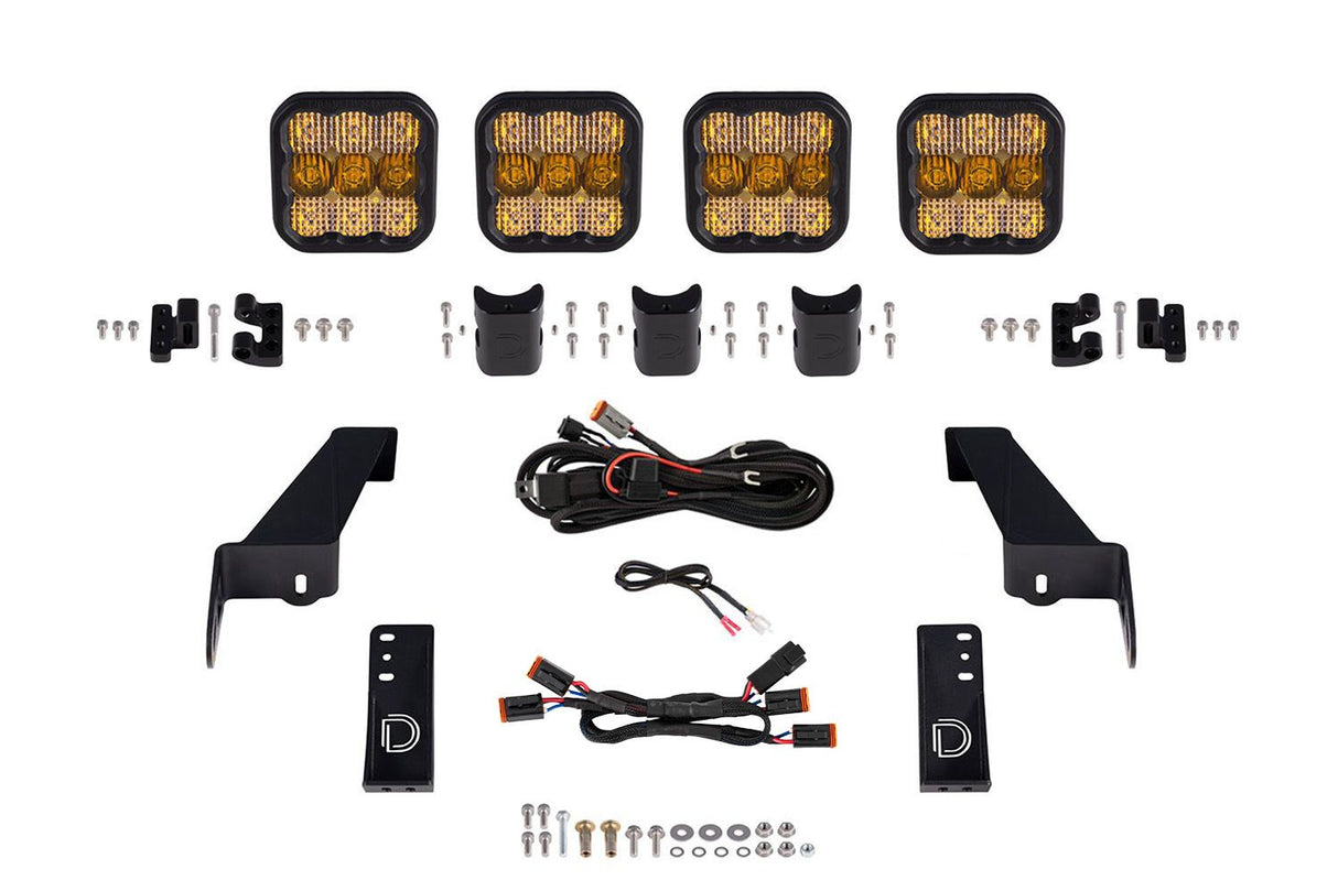 SS5 Grille CrossLink Lightbar Kit for 2020-2025 Jeep Gladiator