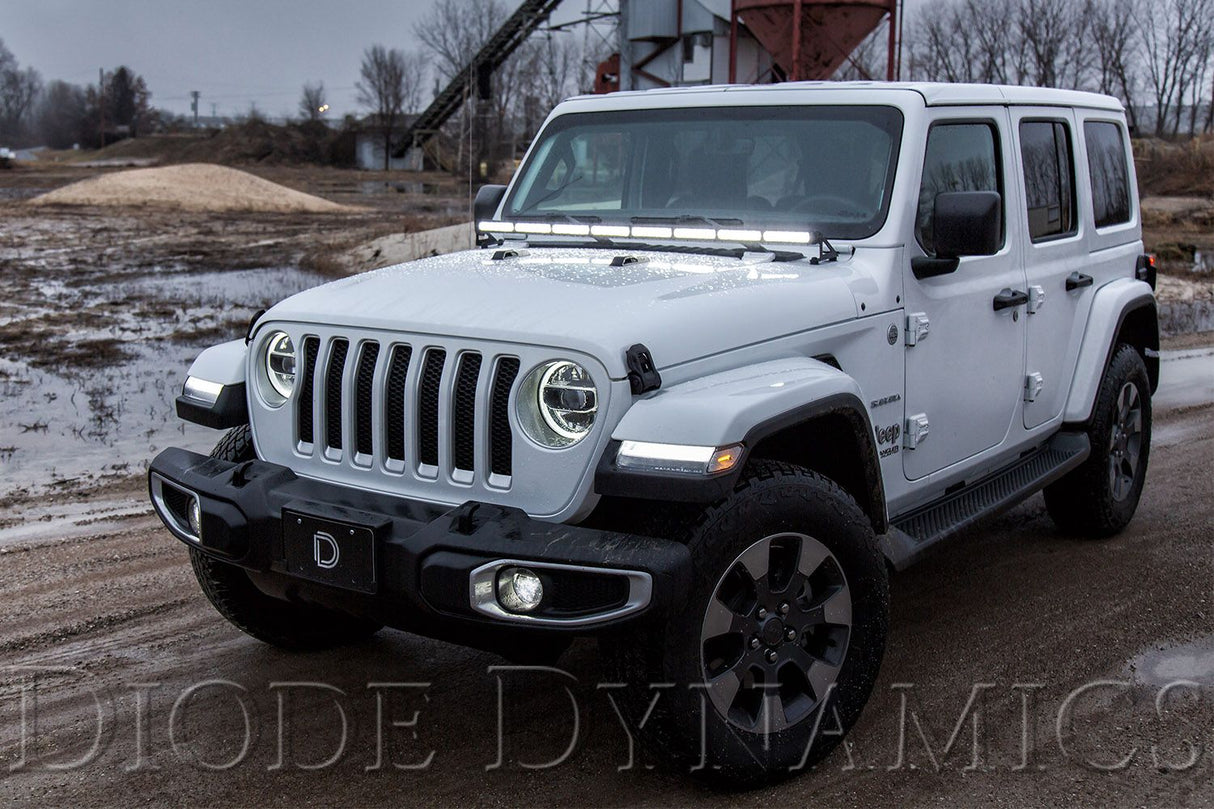 2018-2025 Jeep JL Wrangler Hood LED Lightbar Kit