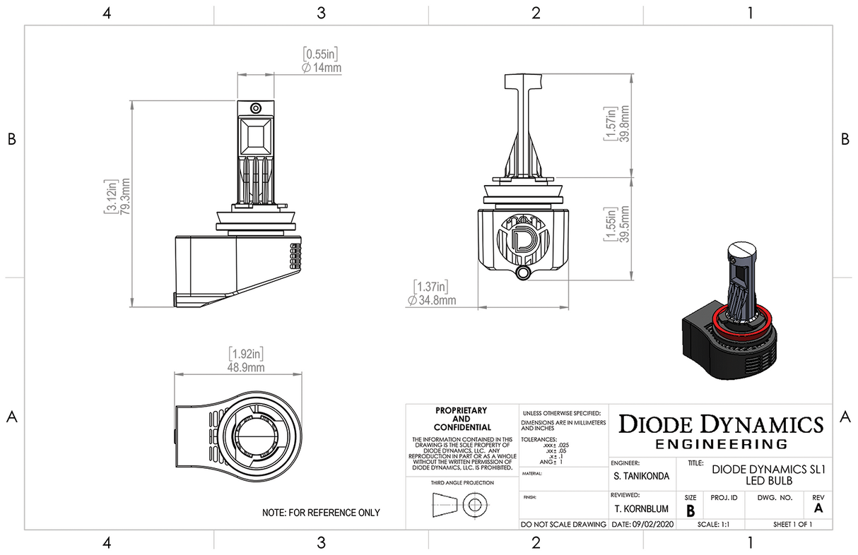 Diode Sl1 Kit de Conversion de Phare Led