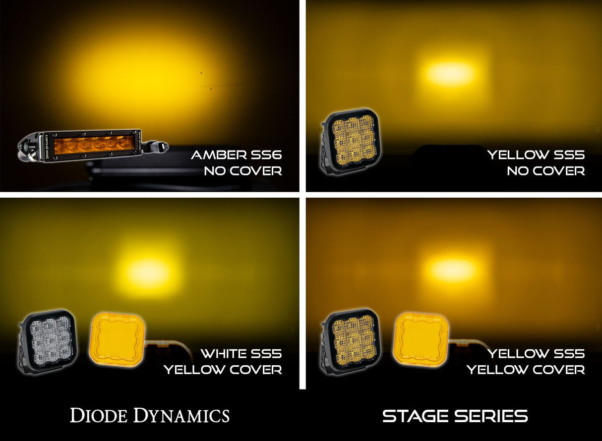 SS5 LED Pod Cover, Yellow (one)